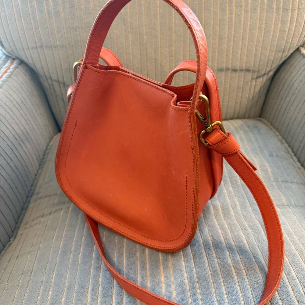Madewell Orange Leather purse